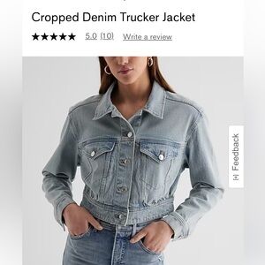 Cropped Denim Trucker Jacket